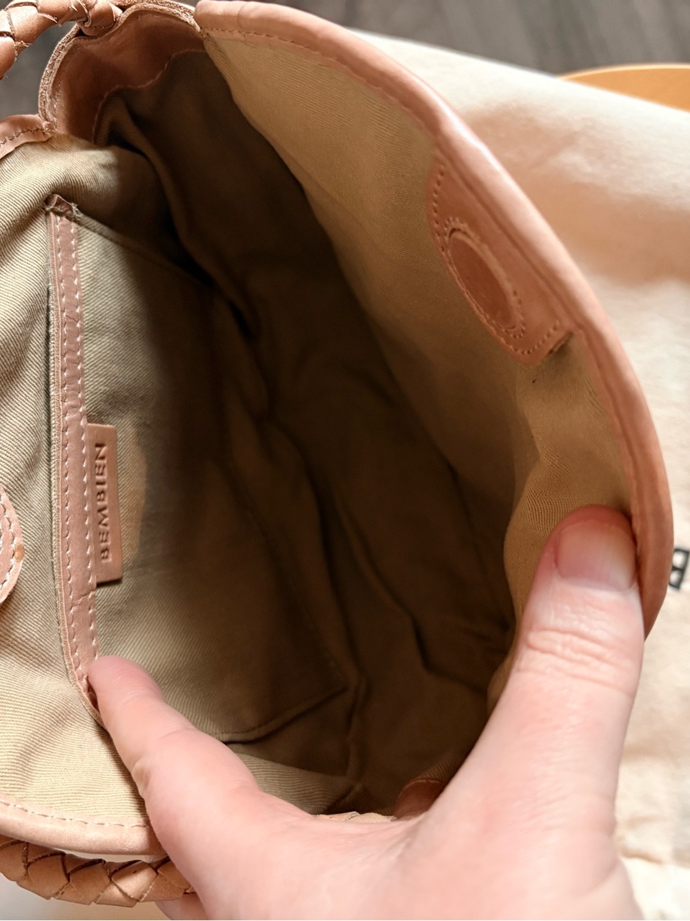 Bembien Audrey Woven Leather Bag in Caramel - Picture 3 of 4
